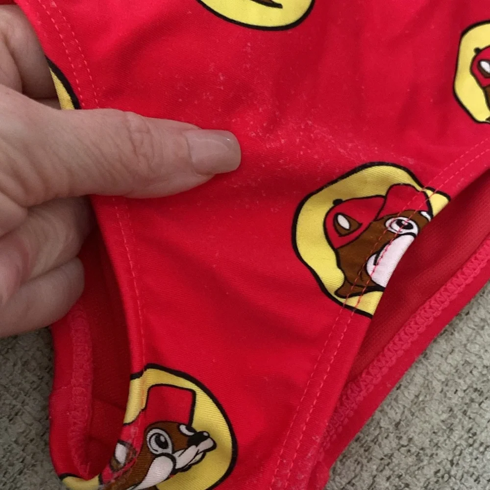 Buc-ees Toddler One Piece Ruffled strap Bow Back Swimsuit |Size 3T